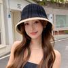 Summer New Hat Women Plain Face Small Bucket Hat Hollow Weaving Fashion Versatile Spring and Autumn Bucket Hat