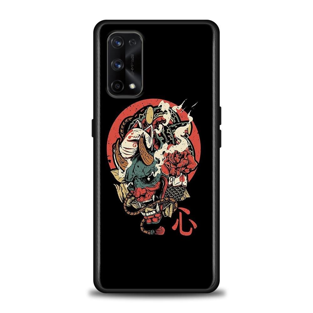 Japanese Style Art Samurai Phone Case For Oppo Realme 8i 8 9 7 6 5 Pro 9i 7i 5i 6i XT 5G Cases Soft Cover Realme 8Pro 8i