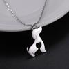 My Shape Süßer Hund Anhänger Halskette für Damen Mädchen Edelstahl Tierpfotenabdruck Kette Halsketten Modeschmuck Geburtstagsgeschenk