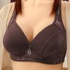 Beige Lace Plus Size Bra for Women Full Cup Support Wireless Lingerie