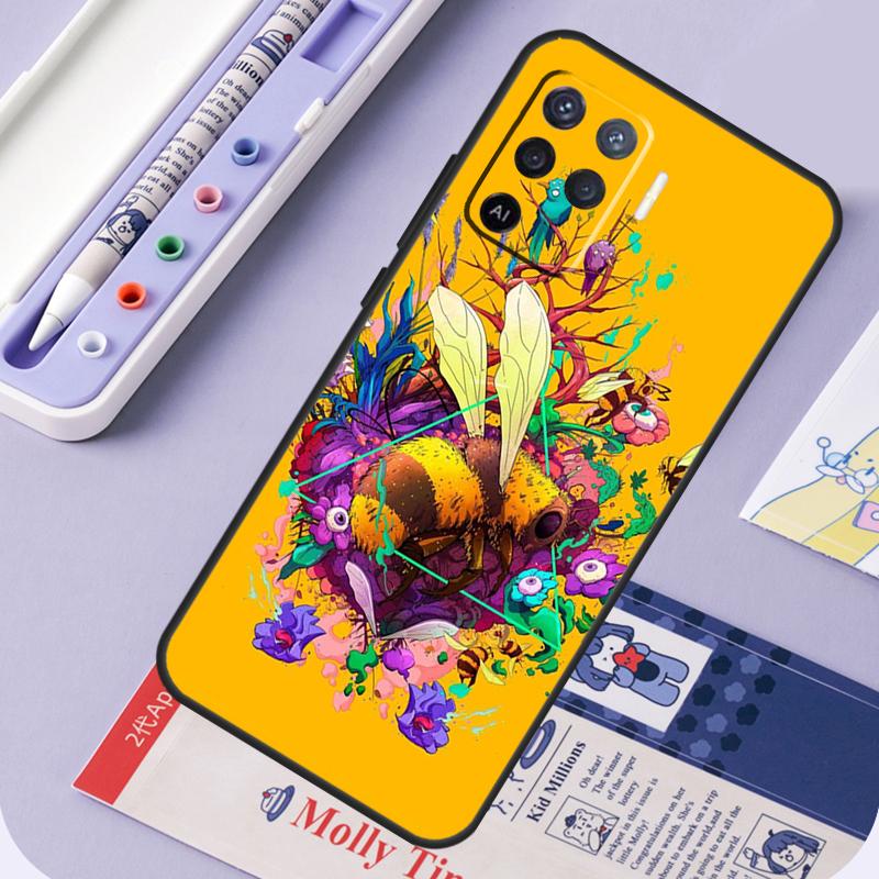 Bee Art For Oppo A96 A76 A16 A94 A74 A54 A15 A18 A38 A58 A78 A98 A40 A60 A80 A57 A17 A77 A5 Pro Case