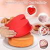 Silicone Heart Shaped Cake Pans Nonstick Reusable Round Baking Tray Cake Bakeware Pan Toast Mold Baking Tool for Pastry Dessert