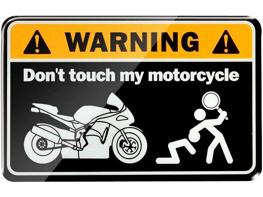 

Увага: Не чіпайте мій мотоцикл - Універсальні декоративні наклейки для Yamaha, KTM, Ducati чорний