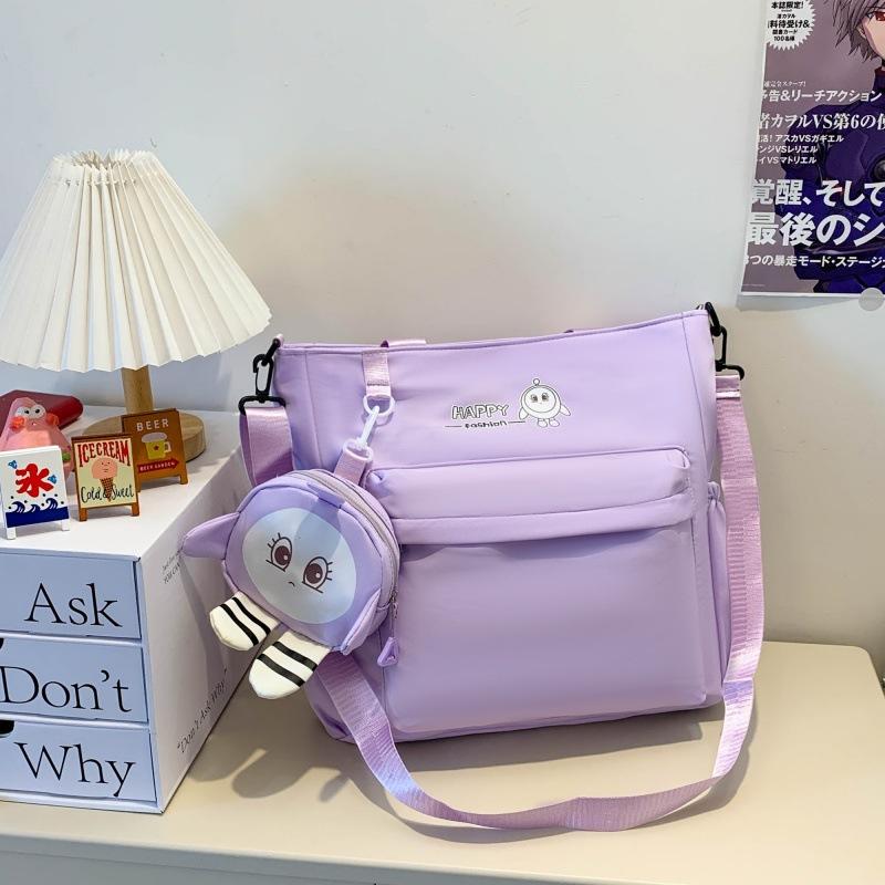 Harajuku Egg Party Student Cartoon Handheld Make-up Bag Large Capacity Girl Simple Shoulder Bag