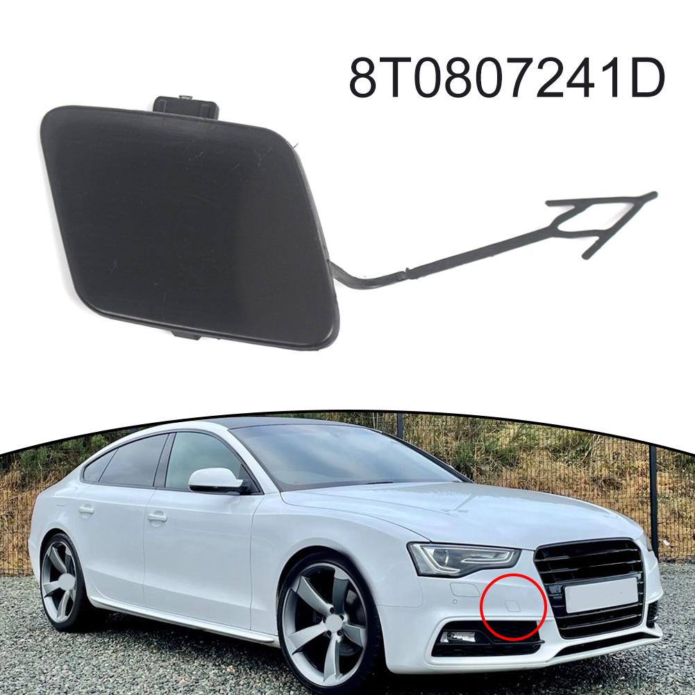 8T0807241D Front Bumper Tow Eye Cover For A5 S5 S-LINE 2013-2016 ABS Black Trailer Cover Replacement Exterior Accessories