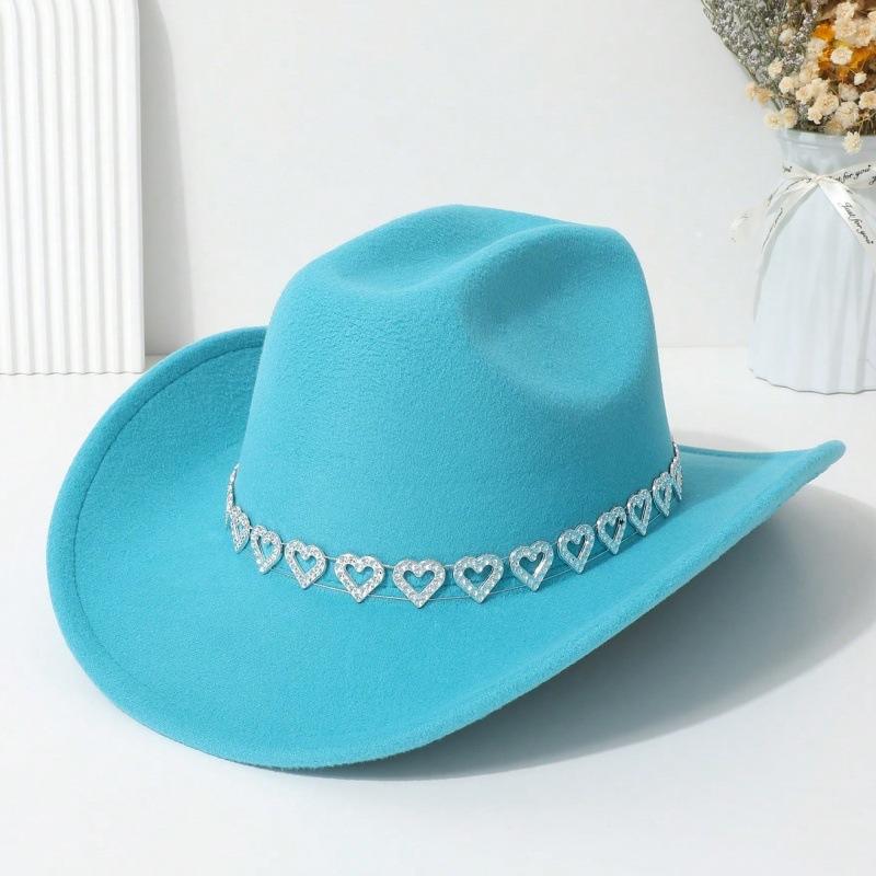 Love jazz top hat high quality woolen western cowboy hat summer men and women holiday party bride