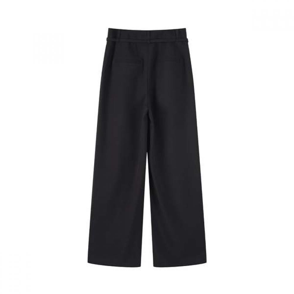 Lap  Set  Two Tuck Belted Wide Pants As2wp464