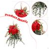 Artificial Chrysanthemum Eucalyptus Flower Wreath Hanging Decoration Teardrop for