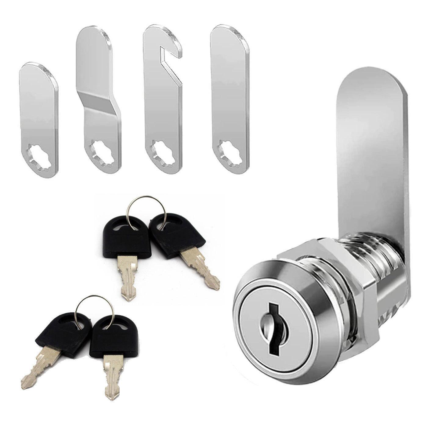 16/20/25/30mm Cam Lock Set Drawer Cabinet Lock Mailbox Storage Cabinet Cam Lock Cabinet Door Lock with Two Keys
