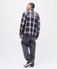Avirex OMBRE CHECK SHIRT NYC Long Sleeve Ombre Check New York Size Shirt, City, Men's, L, 010, Black, 783-5120007