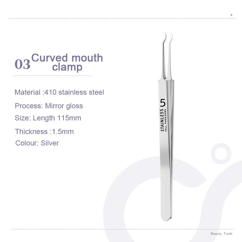 1/11Pcs Acne Pimples Blackhead Remover Blackhead Extractor Clip Ultra-fine Tweezers Acne Needle Facial Cleaner Skin FCZ01