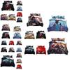 Spiderman Football Pattern Bedding Set 3-piece Bed Set For Students