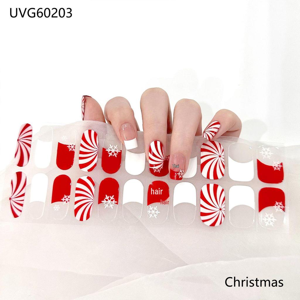 Transparent Nude UV Gel Nail Art Stickers: Semi-Cured, Semi-Baked Manicure Sheets