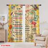 2pcs,2D plane printing Curtains Digital Printed Grandmas Wisdom Versatile 100% Polyester (without rod) Decorations For Home Use