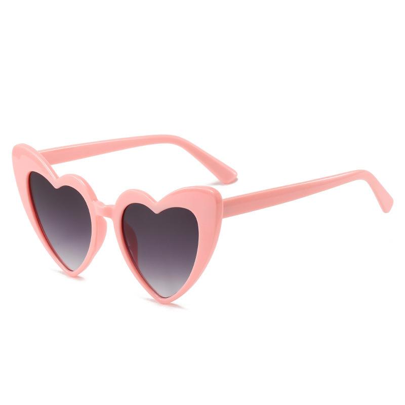 Fashion new love women's sunglasses European and American trend hinge tooth peach heart sunglasses personalized glasses