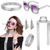 1970s Theme Party Disco Costume Set Sunglasses Earrings 70s Disco Costume Set 1970s Disco Accessories