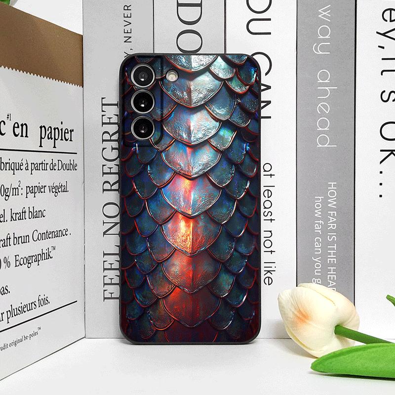 Creative Black Golden Scale Texture Printed Phone Case for OPPO Realme 14 Pro Plus 13 12 Lite 11 10 Pro+ X7PRO Ultra Soft Cover