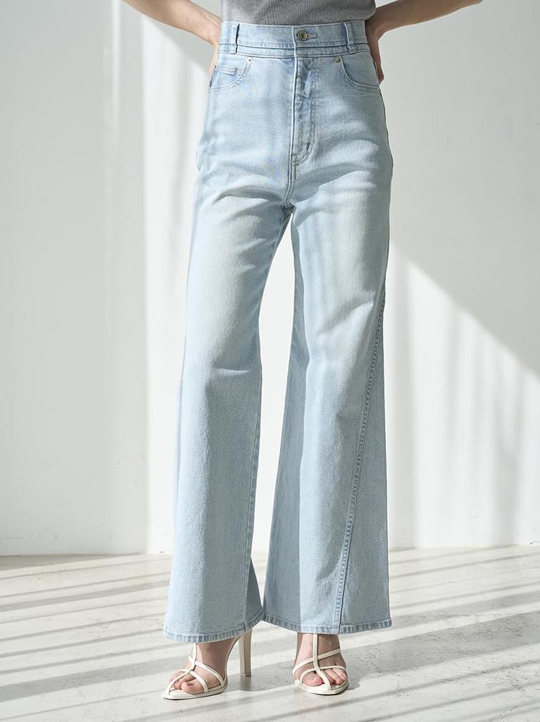 Stretch flare denim pants SWFP252179LBLU1