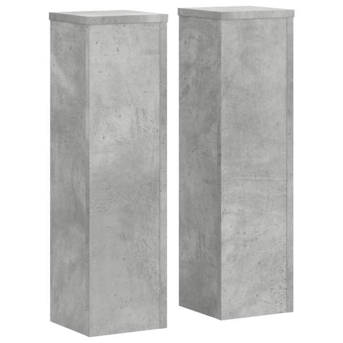 VidaXL Supports pour plantes 2 pcs gris béton bois d'ingénierie, support de fleurs, support de pot de plante, support de 852936