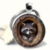 Raccoon Key Chain Raccoon Tree Hole Keychains for Backpacks Cute Animal Keyring for Travel Wallet Decoration Women Schoolbag