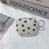 Cute sparkling polka dot headphone case suitable for soft silicone protective case with keychain anti drop shell