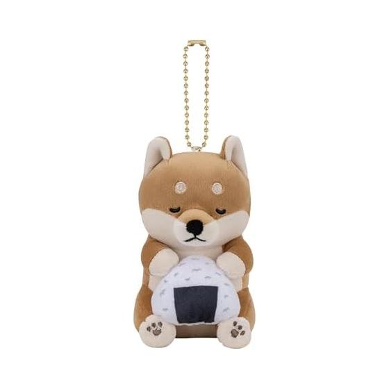 Ribuhaato Food Mascot Charm Premium Nemunemu Animals Onigiri (Total Length Approx. 13cm) Shiba Inu Kotaro Cute Mascot 47301-02