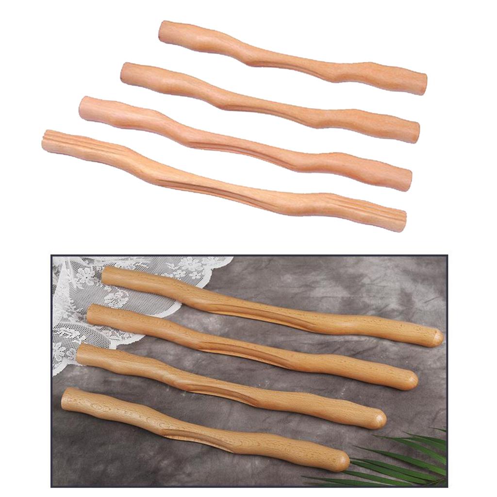 Wooden Gua Sha Scraping Stick Massage Tools for Neck Back Shoulder Waist Therapy Massager Wood Tools Fast Large Area