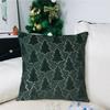 Throw Pillowcase Sequin Christmas Tree Pattern Hidden Zipper Closure Pillow Cover Bedroom Living