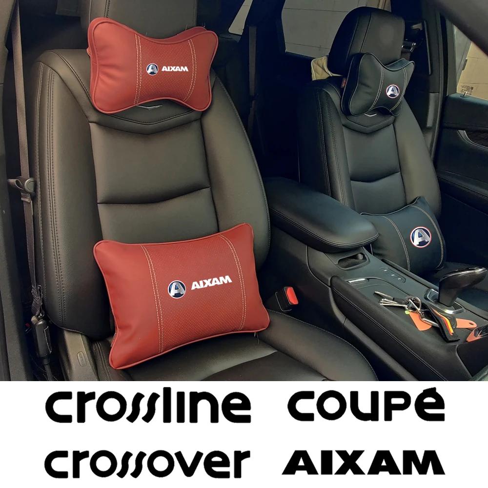 Car Seat Genuine Leather Headrest Neck Waist Pillow For Aixam MINAUTO CROSSLINE EAIXAM CROSSOVER MEGA CITY COUPE Car Accessories