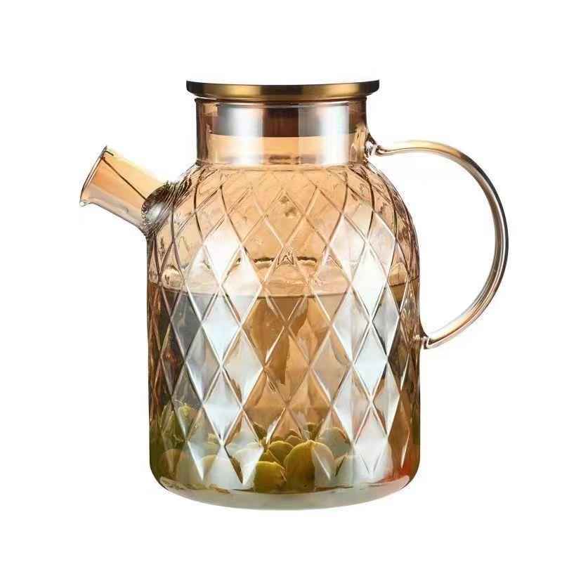 Light Luxury Glass Flower Teapot Teaware Puer Tea Teapots To Boil Water Yixing Clay Kettle Kettle With Filter Ceramic Pot Set