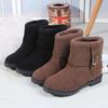 Women's Lightweight Comfortable Thick Sole Cold Warm Padded Snow Boots Non-slip Wear Casual Outdoor Sports Cotton Boots