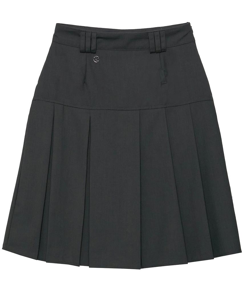 Peulleeoeob Pleats Midi Skirt (Fl-243_Charcoal)