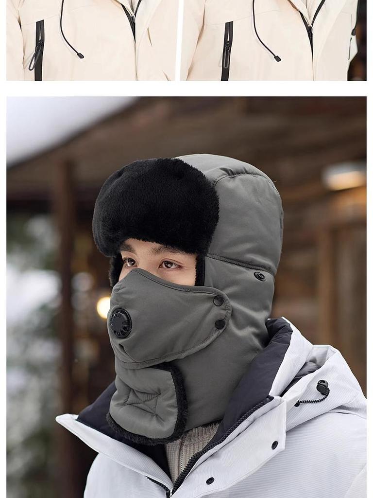 Men's Winter Lei Feng Hat: Thickened Velvet, Warm Ear Protection for Cycling and Cold Weather (2024)