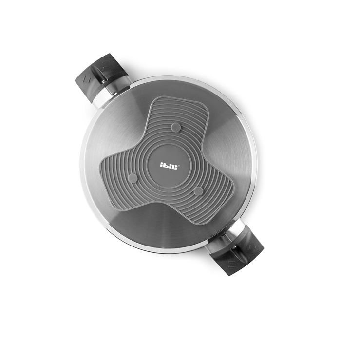 Dessous de plat - porte-plat Ibili - 688400 - Dessous de Plat magnétique en Silicone 18 cm, Noir