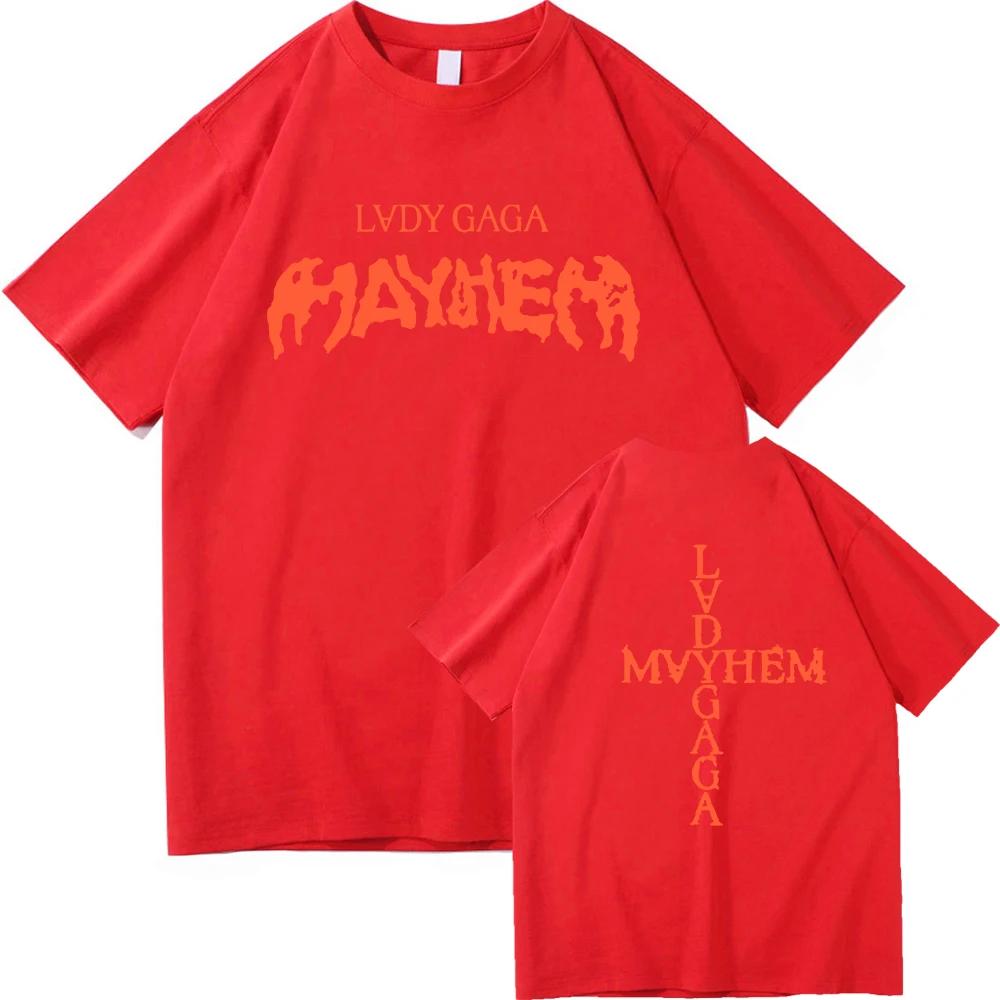 T-shirt Lady Gaga Mayhem 2025 Nuovo Album Moda Abbigliamento Uomo/Donna Retro Harajuku Vestiti di Alta Qualità per Fan T-shirt