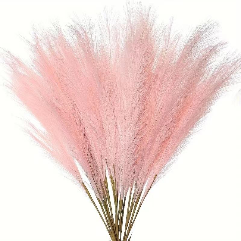 10Pcs Artificial Pampas Grass Decor Faux Reed Plume Plants for Home Wedding Table Decoration Festive Party Supplies