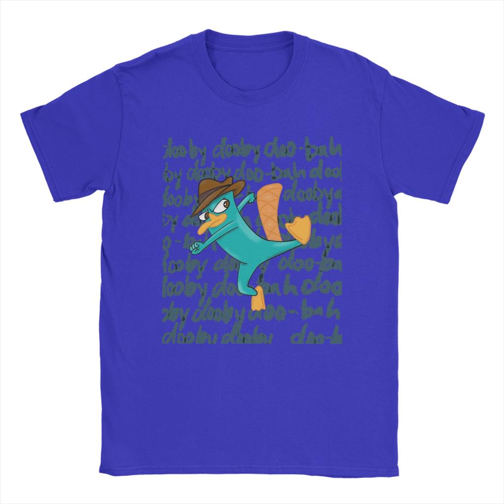 Perry il Platypus Cartone Animato Anatra Unisex T-shirt Novità Manica Corta Girocollo T-shirt Puro Cotone Stampa Top