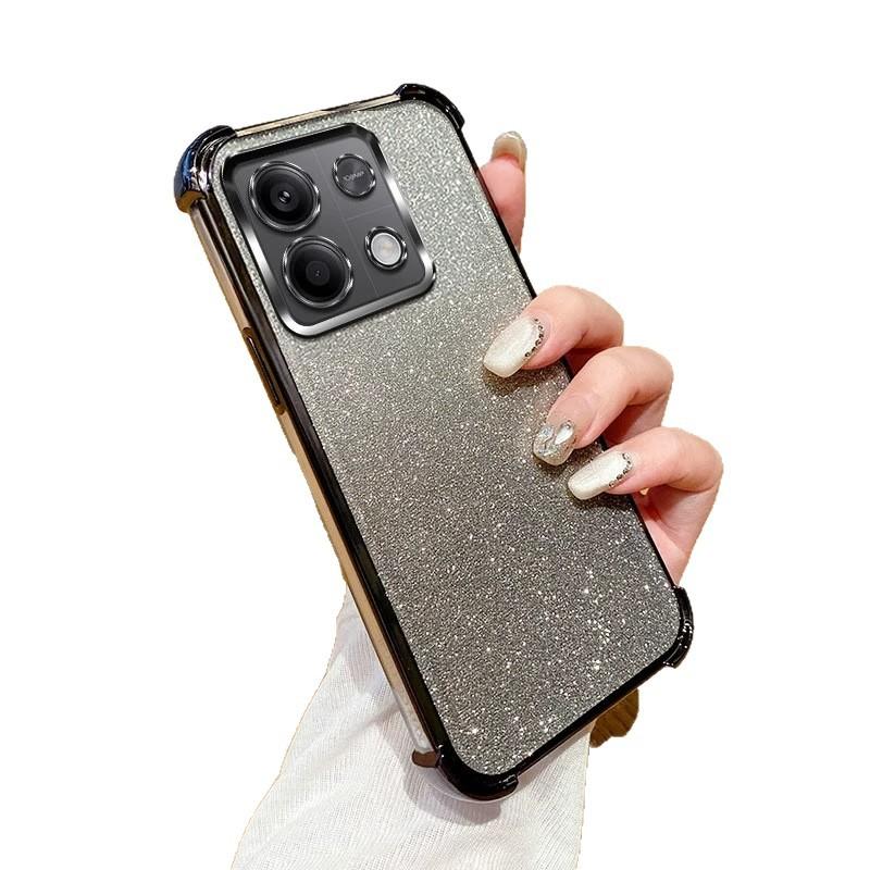 Xiaomi 11ultra mobile phone case electroplated glitter POCO F1 four corners anti-drop Xiaomi 11TPro protective case