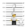 IQ Iconic Gourmet Chef Key Light Keychain LED Keychain Light Block Toy Doll Movable Mini Figure