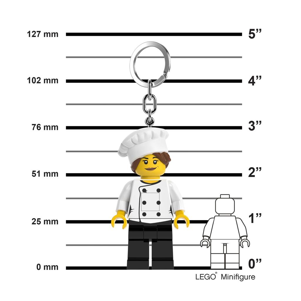 IQ Iconic Gourmet Chef Key Light Keychain LED Keychain Light Block Toy Doll Movable Mini Figure