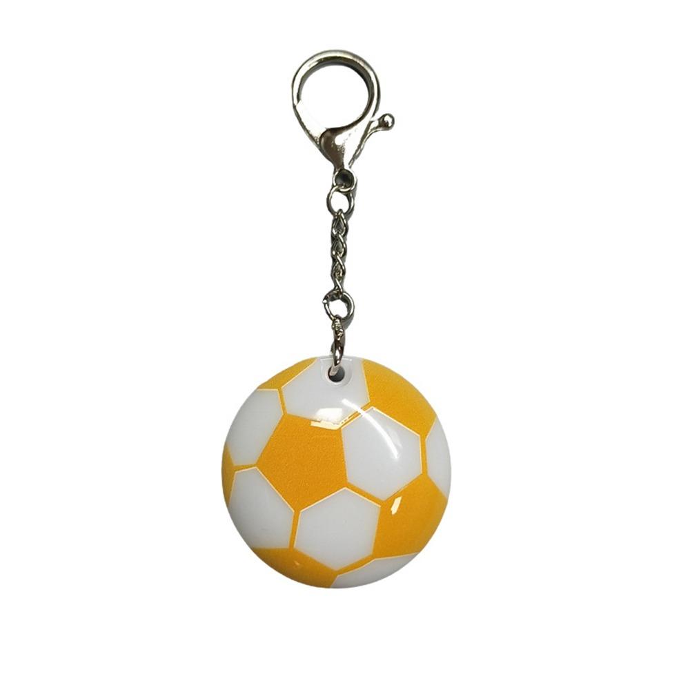 Soft Glow LED Football Keychain Portable Backpack Light Pendant Student Nighttime жёлтый