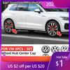 For VW Hot 2025 New 4pcs Car Wheel Center Cover Stickers Hub Cap Auto Decoration Accessories For Volkswagen R Golf 4 Motion GTI