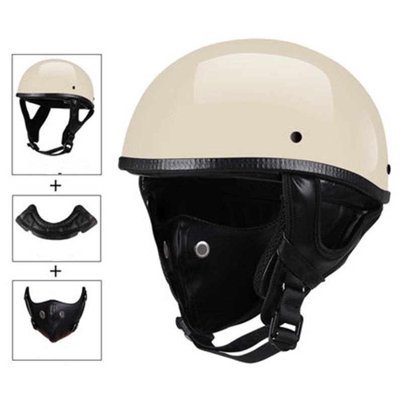 DOT Certification Retro Motorcycle Helmet Moto Helmet Scooter Vintage Half Face Biker Motorbike Crash Moto Helmet Casco Moto CE