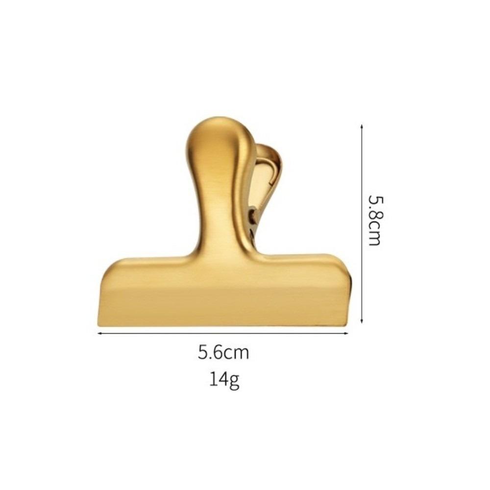 Stainless Steel Sealing Clip Dust-proof Snack Sealing Binder Clip Mini Size Leak-Proof Storage Bag Sealing Receipt Organization