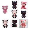 Bear Gloomy Plush Toy Bloodthirsty Pink Bear Soft Stuffed Pillow Doll For Kids