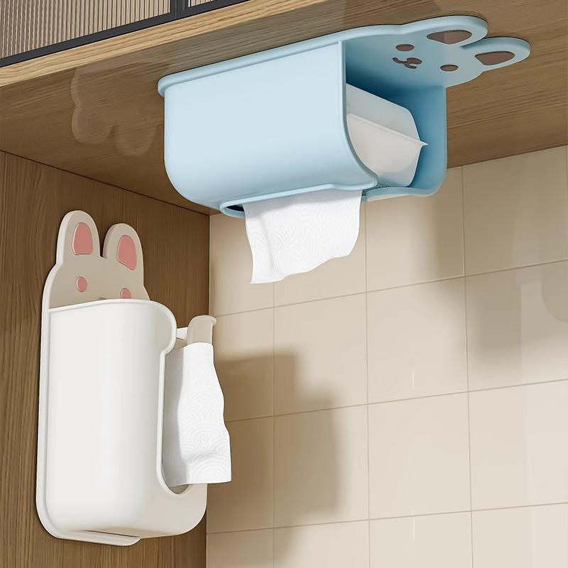 Wall Mounted Tissue Box Aesthetic Cartoon Design Napkin Holder for Bathroom Kitchen Home Decoration