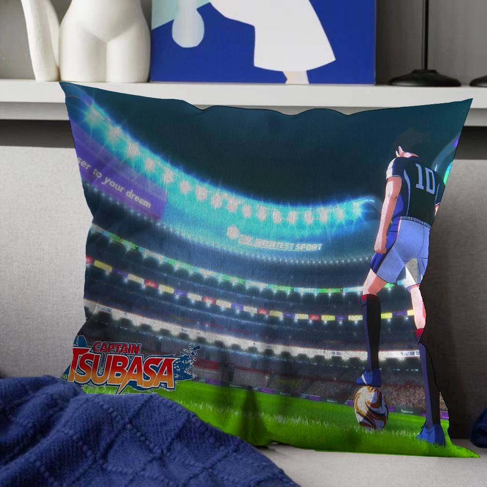 Anime Captain T-Tsubasa Soccer Pillow Gift Home Office Decoration Bedroom Sofa Car Cushion Cover Case 45x45