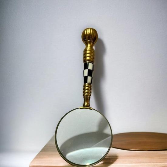 Brass Magnifying Glass Handheld 5x Page Reader for Books, Maps, Nautical Decor Collectible Magnifier, Anniversary Gift, Graduation Gift
