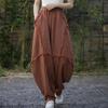 Women's Cotton Linen Harem Pants Women Vintage Style Solid Color Loose Female Casual Trousers