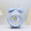 Extra Large Ringtone Retro Round Convex Ring Alarm Clock Children's Student Home Bedside Silent Sweep Second Night Light Clock